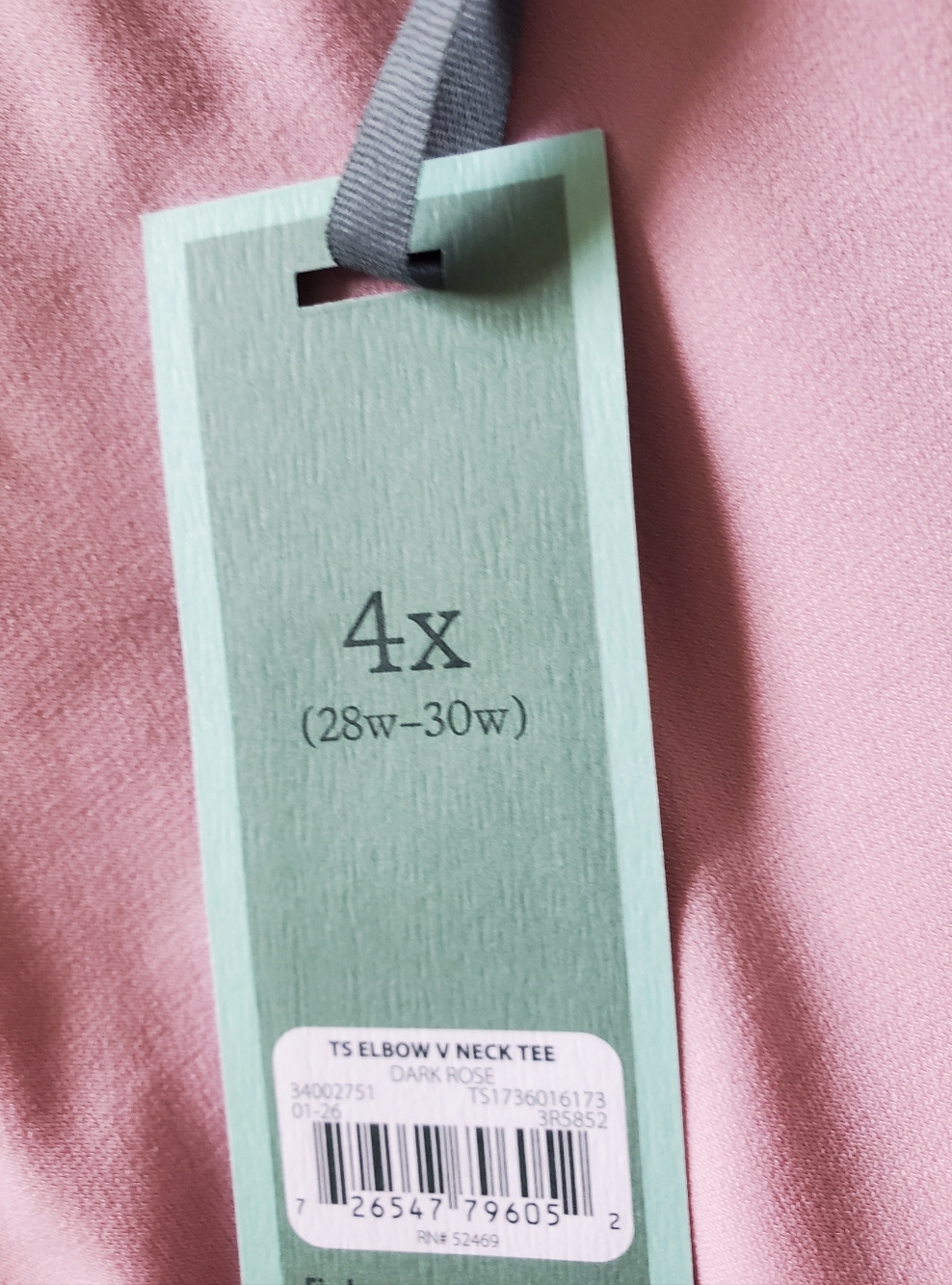 Plus 4X/28W-30W V-Neck Top New - Picture 7 of 7